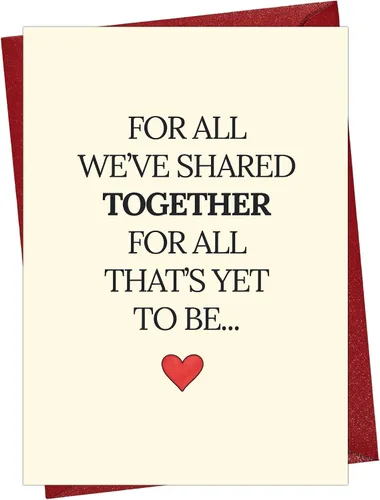 Cheerin Tarjeta de amor con sobres, tarjetas románticas para esposa, novia, marido, prometido, novio, tarjeta de aniversario sentimental para él o