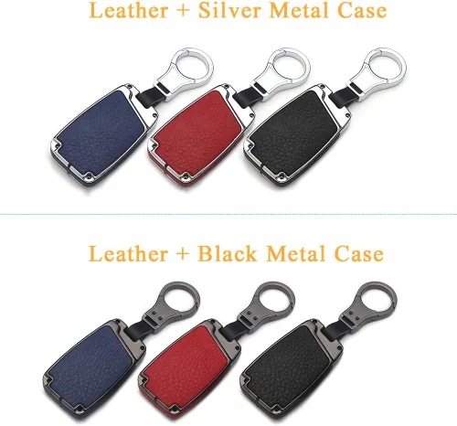 Miniatura 7 de SANRILY Funda de metal para llavero Volkswagen para Volkswagen para VW Tiguan 2016-2018 Magotan Passat B8 B7 Skoda Superb A7 Llavero remoto sin Negro