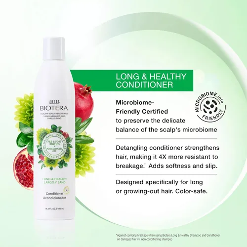 Miniatura 2 de Biotera Strengthening Conditioner for Long, Growing Hair - Strengthens & Reduces Breakage with Coconut & Pomegranate Oil, Enhances Shine & Softness