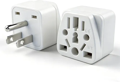 Miniatura 7 de Adaptador de enchufe de Reino Unido a EE. UU., adaptador de enchufe europeo a americano UE, Reino Unido, CN, AU, JP a Estados Unidos (tipo B)