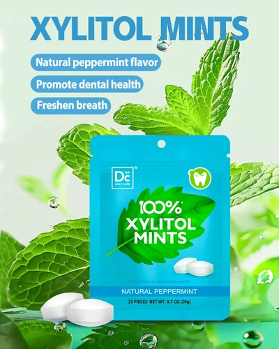 Miniatura 3 de DC24 DAILY CARE - Mentas 100% xilitol Sin aspartamo, sin azúcar, veganas, sin gluten y aptas para dietas keto Mentas con sabor natural a menta