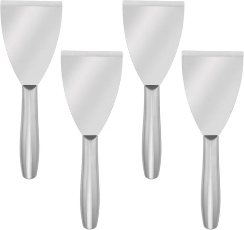 Paquete de 4 espátulas de masilla de 3 pulgadas, juego de cuchillos de masilla, cuchillo de masilla de acero inoxidable, raspador de papel tapiz