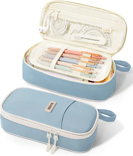 Miniatura 13 de Estuche Lindo para Lápices SUNEE, Funda Estética para Bolígrafos, Bolsa Grande para Lápices de Color con Cremallera, Almacenamiento y Organizador