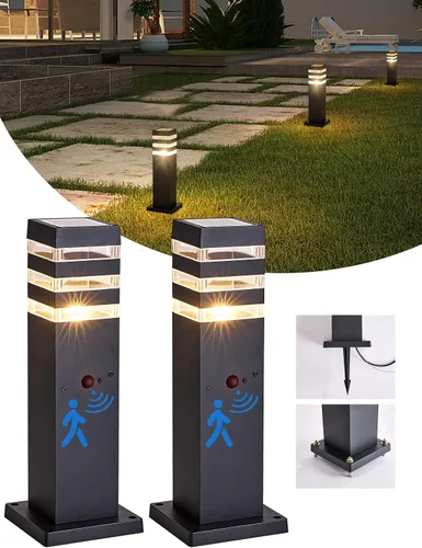 Miniatura 11 de Lámpara de pared con sensor de movimiento para exteriores, luces de porche arriba y abajo, moderna, del atardecer al amanecer, aplique exterior