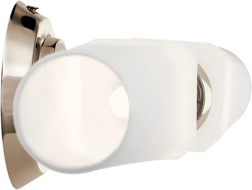 Miniatura 4 de Kichler Truby™ - Aplique de pared de 11.5 pulgadas con cristal de ópalo grabado satinado en níquel pulido