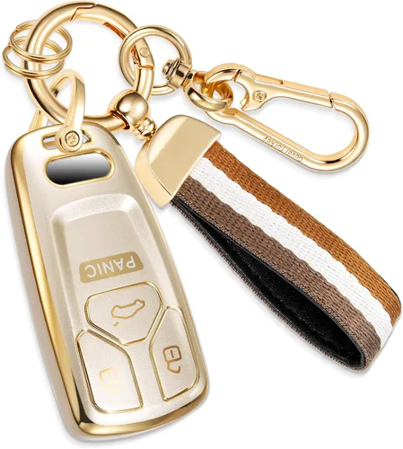 Miniatura 18 de Funda para llavero GMC con llavero de cuerda trenzada de metal antipérdida, exquisita funda suave para Tahoe Acadia Terrain Yukon Yukon XL Silverado