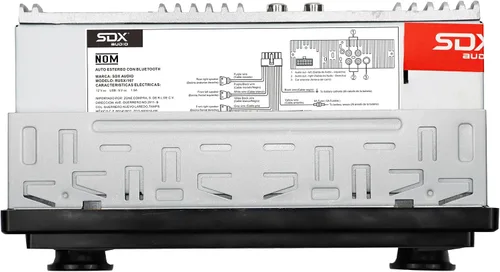 Miniatura 7 de SDX Audio Receptor de radio Bluetooth, reproductor de MP3 con cargador USB, MP3/USB, entrada auxiliar, micrófono integrado manos libres, iluminación