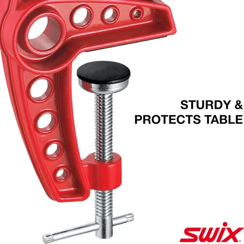 Miniatura 5 de SWIX Tornillo de esquí T149-50 con mordazas de 1.969 in de ancho Abrazaderas ajustables duraderas para encerar y afinar esquís alpinos