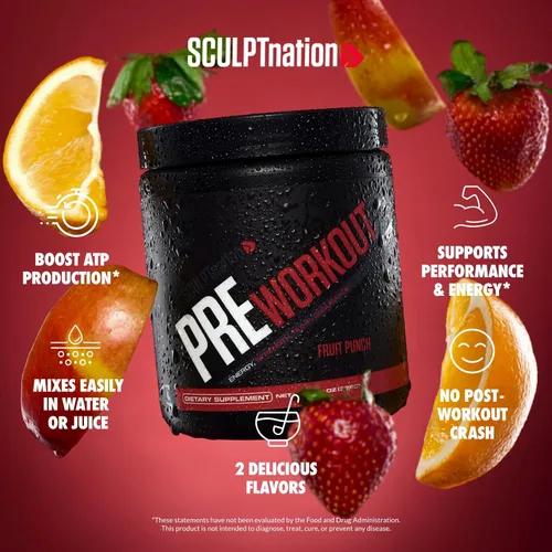 Miniatura 2 de Sculpt Nation por V Shred PreWorkout - Polvo de preentrenamiento premium con aminoácidos para un máximo rendimiento, resistencia y apoyo energético