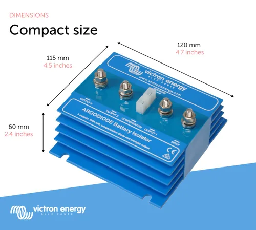 Miniatura 3 de Victron Energy ArgoDiode Aisladores de Batería 100-3AC (3 Baterías 100 amperios)