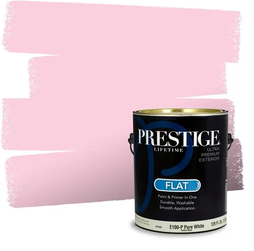 Miniatura 609 de Prestige Paints Pintura exterior e imprimación en uno, 1 galón, plano, coincidencia comparable de Valspar* Amber Rose*