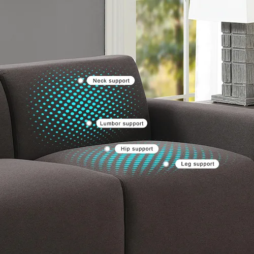 Miniatura 7 de LUMISOL Sofás de asiento profundo para sala de estar, moderno sofá tapizado de 3 plazas, cómodo sofá de dos plazas de gran tamaño, sofá nube
