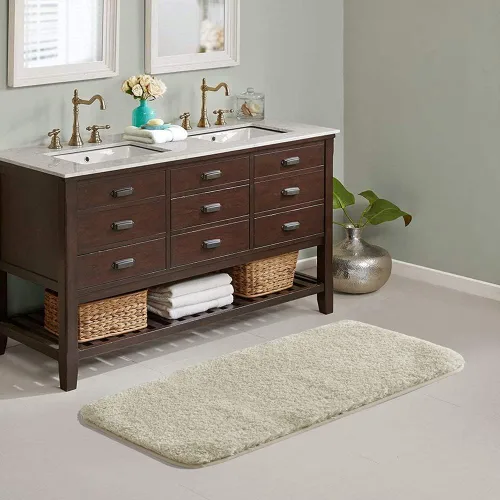 Miniatura 66 de Suchtale - Alfombra de baño antideslizante, tapete de baño de microfibra suave, absorbente de agua, peluda, lavable a máquina, para regadera, 16 x