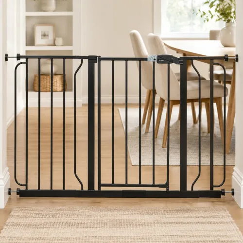 Miniatura 12 de Regalo Safety - Puerta para bebés de 29 a 38.5 pulgadas para puertas y parte inferior de escaleras, puerta de bebé montada a presión con puerta