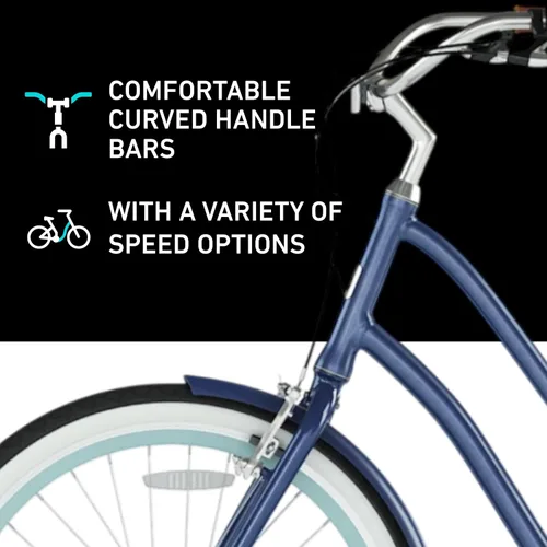 Miniatura 3 de sixthreezero EVRYjourney Bicicleta Cruiser de Playa para Mujeres, Bicicleta Híbrida de Turismo con Cuadro de Paso Bajo
