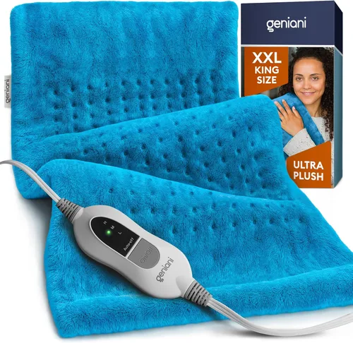 Miniatura 17 de Geniani - Almohadilla térmica eléctrica para alivio del dolor de espalda y calambres, apagado automático, almohadilla térmica suave para terapia