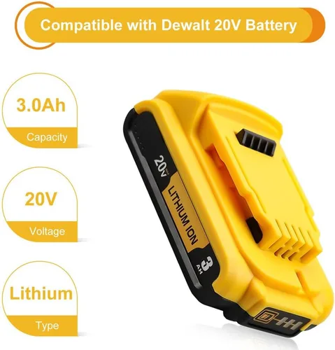 Miniatura 3 de Batería de repuesto para Dewalt DCD771 DCD708 DCD777 DCD791 DCD785 DCD771c2 DCD777c2 DCD780 DCD796 DCD999 DCD985 DCD800 DCD793d1 DCD7099 DCD80 5
