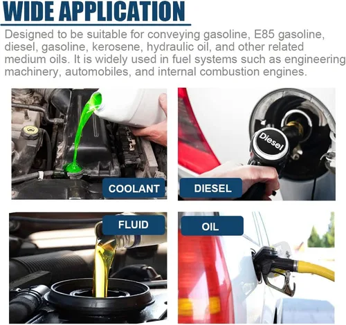 Miniatura 7 de Manguera de Transmisión de 1/2 Pulgada para Línea de Combustible, Manguera de Refrigeración de Transmisión de Alta Presión con 10 Abrazaderas