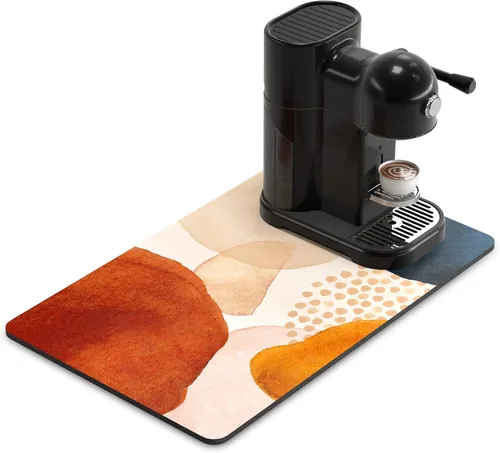 Miniatura 20 de Rnivvi Tapete de secado de platos para encimera de cocina, 16 x 18 pulgadas, bonita almohadilla de secado absorbente resistente al calor con goma