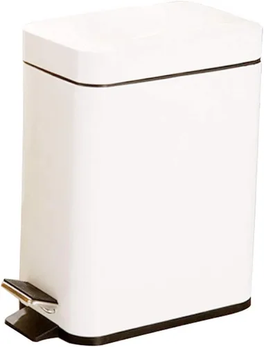 Miniatura 8 de Cesta de basura para el hogar, con pedales, para cocina, rectangular, para dormitorio, 5 litros, 10 litros, color blanco, tamaño 5 litros