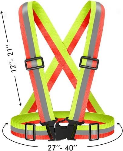 Miniatura 3 de High Visibility Reflective Vest Safety Vest Running Reflective Gear Adjustable Reflective Vest for Walking,Jogging,Hiking,Night Cycling