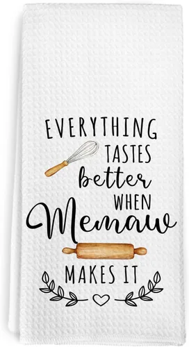 Miniatura 10 de Gigi - Toallas de cocina para el día de la madre, regalos de cumpleaños, para mujeres, abuelas de nietos, nietos, todo sabe mejor cuando Gigi lo