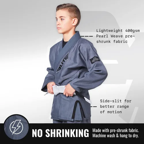 Miniatura 2 de Elite Sports Kids BJJ GI - Kimono brasileño Jiujitsu Gi con tela preencogida y cinturón, para niños y jóvenes, aprobado por la IBJJF