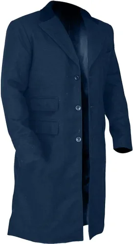Miniatura 4 de Hombres Peaky Series Thomas Shelby solapa azul lana gabardina