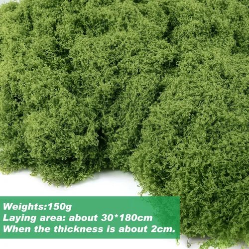 Miniatura 2 de Musgo verde artificial para plantas de interior, 5.3OZ de musgo artificial para decoración de plantas en macetas, musgo decorativo DIY