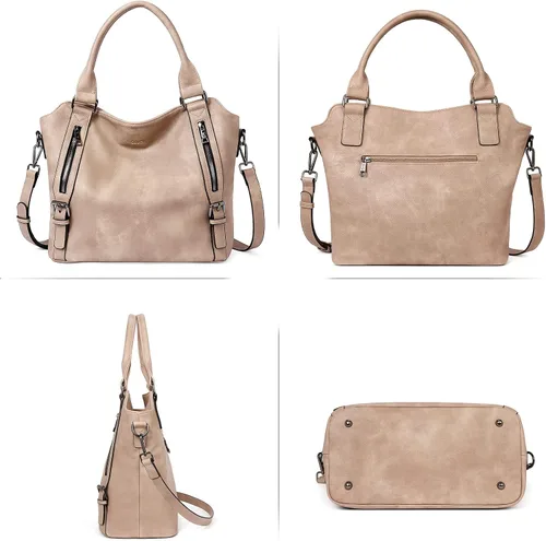 Miniatura 6 de CLUCI - Bolsos de cuero vegano para mujer, bolso grande y de hombro tipo hobo