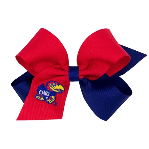 Miniatura 30 de Divine Creations - Lazo para el pelo de dos tonos para niñas con temática universitaria para el día del juego, por Wee Ones en un clip WeeStay