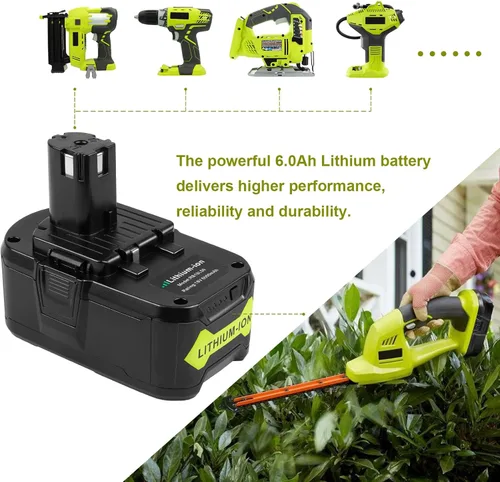 Miniatura 5 de Fancy Buying Batería de repuesto para Ryobi 18V 6.0Ah P108, batería de litio P102 P103 P104 P105 P107 P109 P122, batería para herramienta de taladro