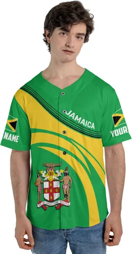 Miniatura 5 de Camiseta de béisbol de Jamaica con nombre personalizado, camiseta jamaicana personalizada, uniforme de orgullo de Jamaica, unisex, S-5XL
