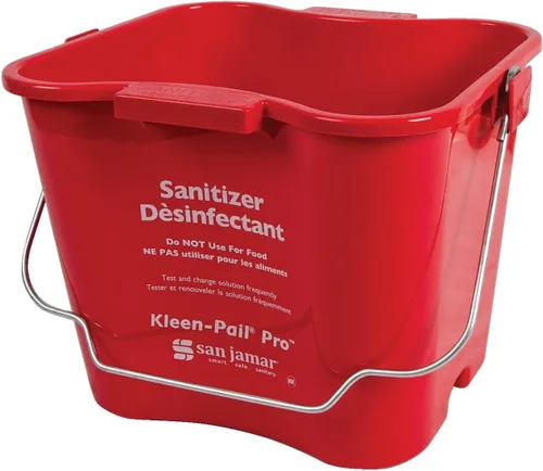 Miniatura 5 de San Jamar Kleen-Pail Pro - Cubo desinfectante con asa de alambre para limpieza, cocinas, restaurantes y uso de conserjería, plástico, 6 cuartos