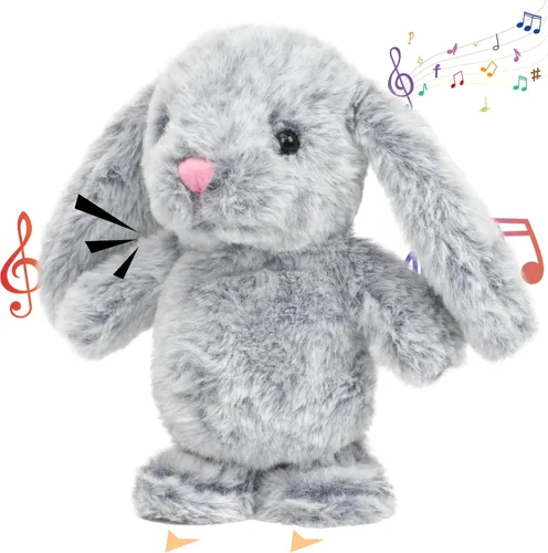 Miniatura 15 de Hopearl Muñeca negra que habla y canta, repite lo que dices, muñeca negra que camina, juguete animado interactivo, eléctrico, regalo de peluche