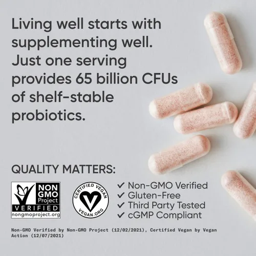 Miniatura 4 de Sports Research Probióticos para Mujeres con Prebióticos, 65 Mil Millones de UFC - Cápsulas Veganas para la Salud Intestinal y Apoyo Digestivo