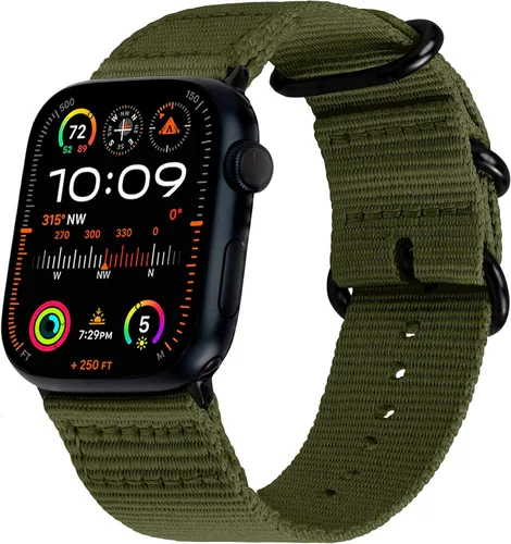 Miniatura 33 de Carterjett - Correa para Apple Watch 1.732 pulgadas, 1.654 pulgadas, 1.575 pulgadas, 1.496 pulgadas, nailon NATO, correas iWatch, mujeres y hombres