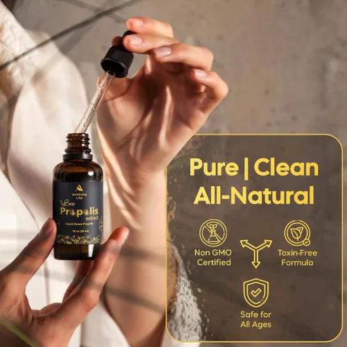 Miniatura 6 de Extracto de propóleo natural de abeja, 1.0 fl oz, tintura líquida avanzada para reforzar el sistema inmunológico y defensa estacional, suplemento