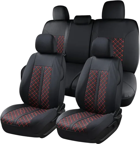 Miniatura 18 de Truckiipa Fundas de Asiento Automotrices Ajuste para Toyota Tacoma Asiento Delantero de Cuero Impermeable Cobertura Completa Fundas de Asiento