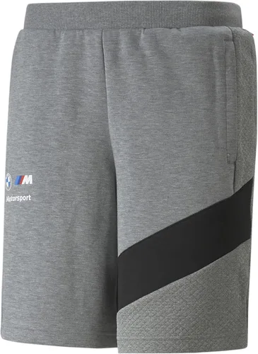Puma BMW M Motorsport - Pantalones cortos estándar para hombre, gris medio jaspeado 1.0, talla L, Gris