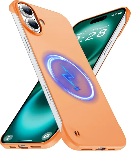 Miniatura 42 de GRECAZO Funda magnética delgada para iPhone 15 Plus de 6.7 pulgadas (2023), ultrafina, ligera, duradera, sin marco, mate, rígida, MagSafe con anillo
