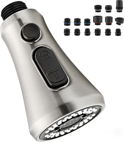 J-HVA Cabezal de grifo de cocina, cabezal rociador de fregadero de cocina extraíble de repuesto para grifo de cocina, boquilla rociadora de
