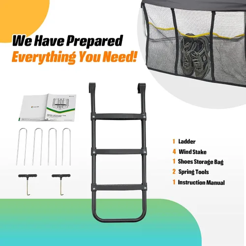 Miniatura 8 de Exacme Trampolín rectangular de 7 x 10, 8 x 12, 9 x 14 pies, para niños, dobles aberturas de cerramiento, trampolín rectangular pequeño para Gris