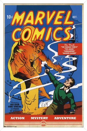 Miniatura 12 de Trends International Marvel Comics - Póster de pared de The Very First Marvel Comics #1, 22.375 x 34 pulgadas, versión premium sin marco