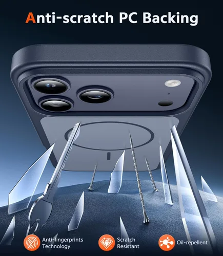 Miniatura 765 de FNTCASE Funda para iPhone 13 Pro-Max: Fundas magnéticas transparentes compatibles con Magsafe Slim anti amarillamiento protección contra caídas