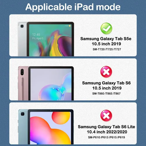 Miniatura 2 de BRAECNstock Para Samsung Galaxy Tab S5e Funda 10.5 Pulgadas 2019 (SM-T720/T725/T727) Con Protector De Pantalla Soporte De Lápiz Soporte