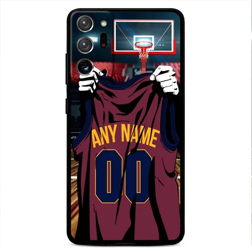 Miniatura 20 de Nombre y número personalizados, camiseta de baloncesto de Los Ángeles, funda de silicona líquida para Samsung Galaxy Note 20/20 Ultra 10 Pro Note 9