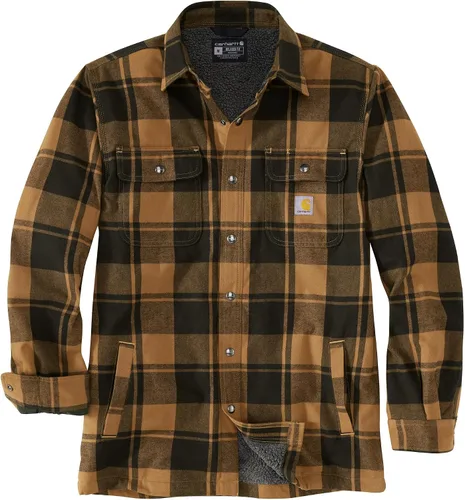 Miniatura 2 de Carhartt Camisa de franela de ajuste relajado con forro de sherpa para hombre