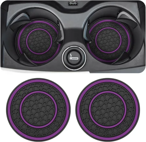 Miniatura 18 de Osilly Paquete de 2 posavasos de automóvil para portavasos de automóvil de 2.75 pulgadas, antideslizantes, antipolvo, universales, impermeables