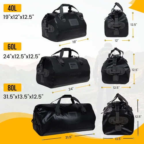 Miniatura 6 de LEGEND Bolsa de lona impermeable – Bolsa de lona resistente para exteriores, camping, canotaje y viajes, bolsa seca de PVC de alta calidad, bolsa